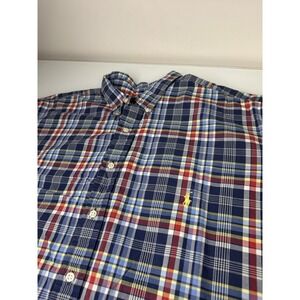 Mens Polo Ralph Lauren Short Sleeve Button Up Shirt *See Info* Plaid 2XLT Tall